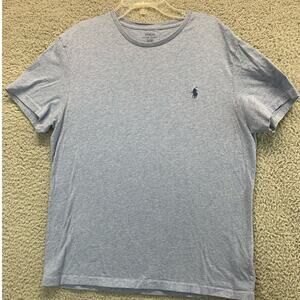 Polo Ralph Lauren T-Shirt Men Sz Medium Blue Crew Neck Short Sleeve Cotton Basic